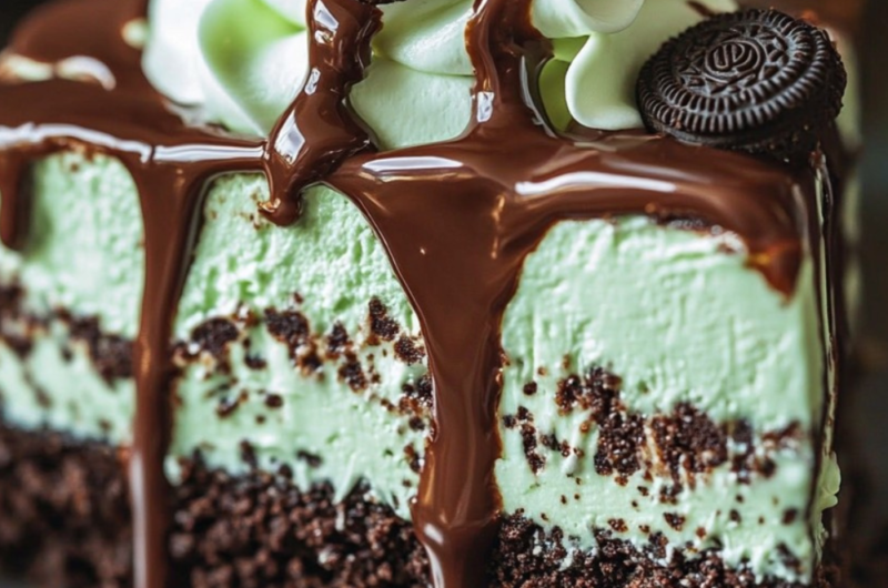 Oreo Mint Chocolate Velvet Cake 