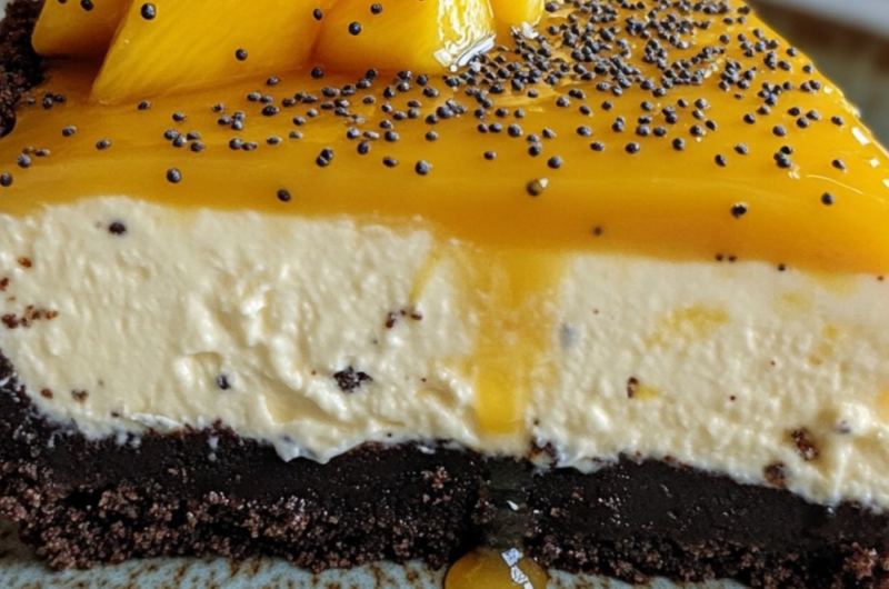 Mango Poppy Seed Dream Cheesecake!