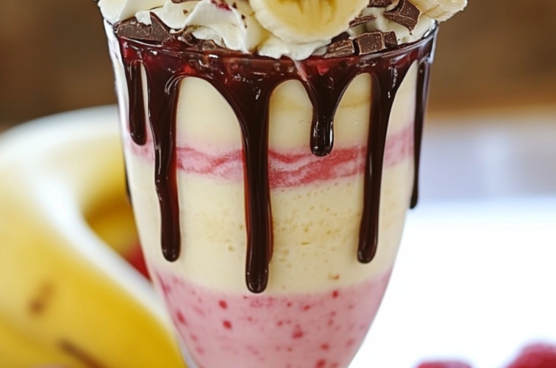 Banana Split Milkshakes