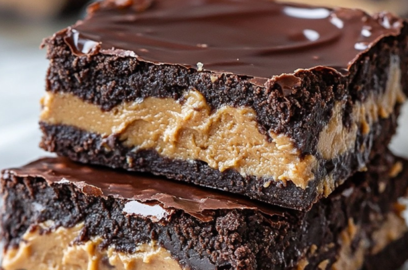 Fudgy Brownies with Peanut Butter