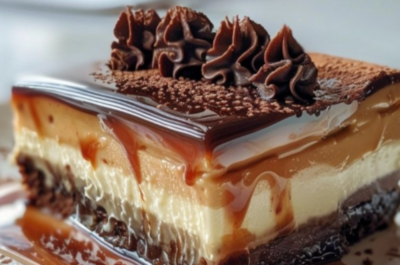 CARAMEL BROWNIE CHEESECAKE