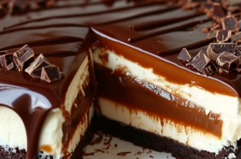 CARAMEL CHOCOLATE CHEESECAKE 