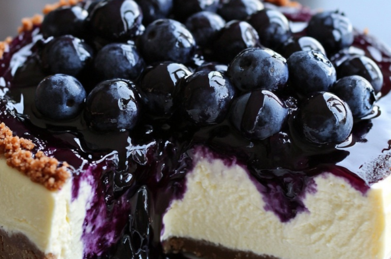 White Chocolate Blueberry Cheesecake 