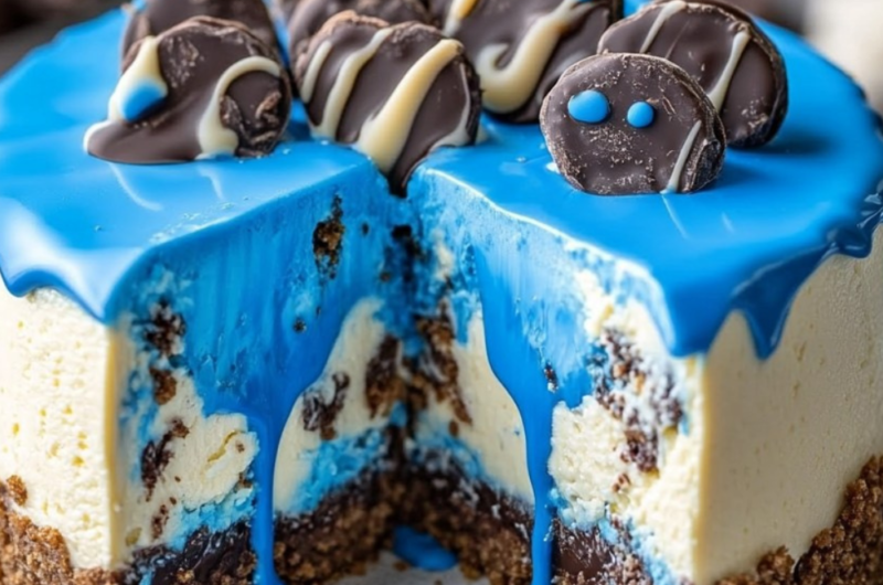 Cookie Monster Cheesecake 