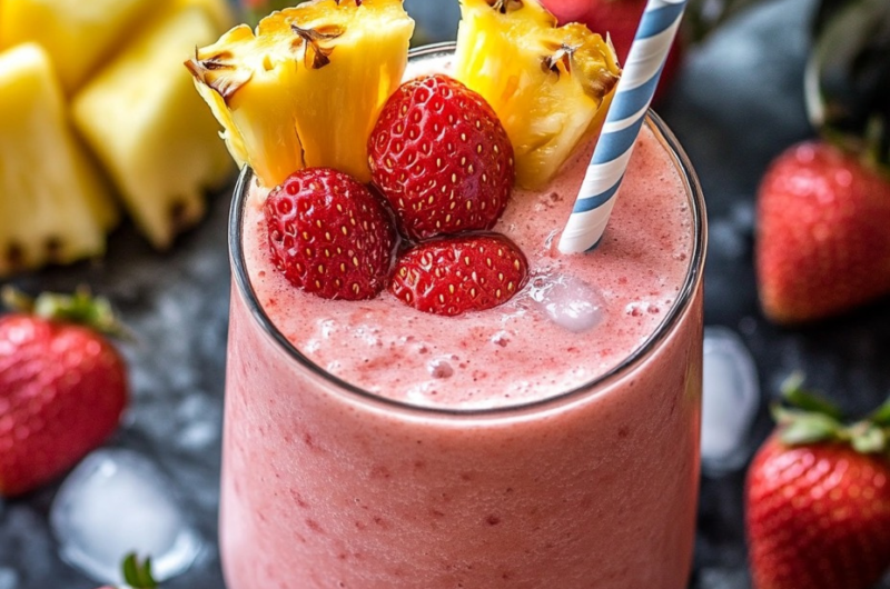 Strawberry Piña Colada Smoothie 